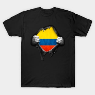 Colombia Flag Colombian Roots DNA Pride Gift T-Shirt